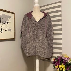 Dylan Super Soft Purple Hooded Poncho